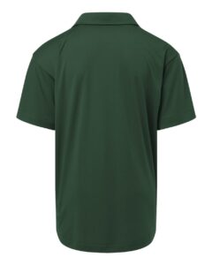 AllPro 41800Y Youth Pro-Lock Performance Polo – Forest Green (back)