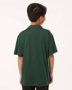 AllPro 41800Y Youth Pro-Lock Performance Polo – Forest Green (on model back)