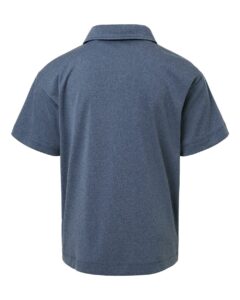AllPro 41800Y Youth Pro-Lock Performance Polo – Heather Navy (back)