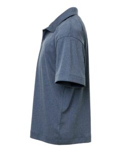 AllPro 41800Y Youth Pro-Lock Performance Polo – Heather Navy (side)