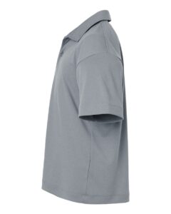 AllPro 41800Y Youth Pro-Lock Performance Polo – Heather Steel (side)