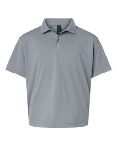 AllPro 41800Y Youth Pro-Lock Performance Polo – Heather Steel