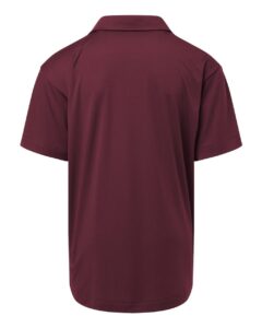 AllPro 41800Y Youth Pro-Lock Performance Polo – Maroon (back)