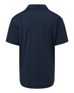 AllPro 41800Y Youth Pro-Lock Performance Polo – Navy (back)