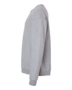 JERZEES IC48MR Unisex Ultimate CVC Crewneck Sweatshirt – Athletic Heather (side)