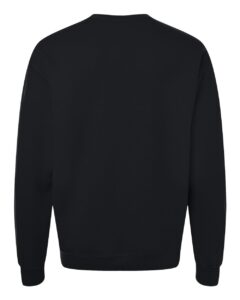 JERZEES IC48MR Unisex Ultimate CVC Crewneck Sweatshirt – Black Ink (back)