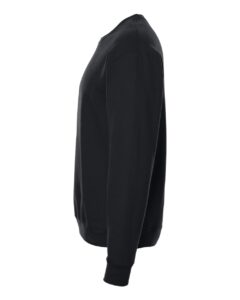 JERZEES IC48MR Unisex Ultimate CVC Crewneck Sweatshirt – Black Ink (side)
