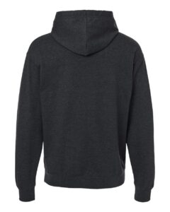 JERZEES IC49MR Unisex Ultimate CVC Hooded Sweatshirt – Black Ink Heather (back)