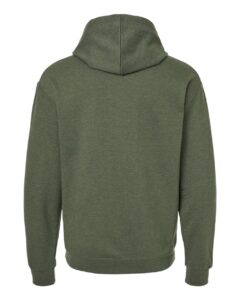 JERZEES IC49MR Unisex Ultimate CVC Hooded Sweatshirt – Military Green Heather (back)