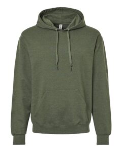 JERZEES IC49MR Unisex Ultimate CVC Hooded Sweatshirt – Military Green Heather