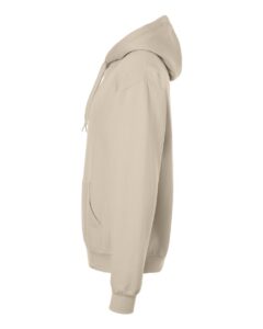 JERZEES IC49MR Unisex Ultimate CVC Hooded Sweatshirt – Putty (side)
