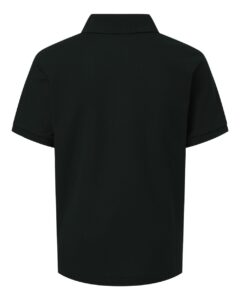 AllPro 62800Y Youth Pique Polo – Black (back)