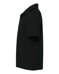 AllPro 62800Y Youth Pique Polo – Black (side)