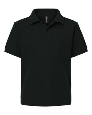 AllPro 62800Y Youth Pique Polo – Black