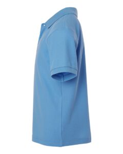 AllPro 62800Y Youth Pique Polo – Carolina Blue (side)
