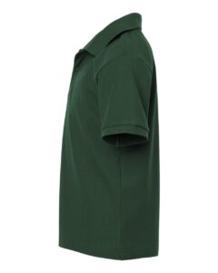 AllPro 62800Y Youth Pique Polo – Forest Green (side)