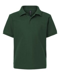 AllPro 62800Y Youth Pique Polo – Forest Green
