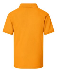 AllPro 62800Y Youth Pique Polo – Gold (back)