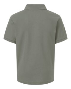 AllPro 62800Y Youth Pique Polo – Greystone (back)