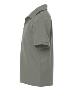 AllPro 62800Y Youth Pique Polo – Greystone (side)