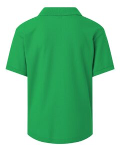 AllPro 62800Y Youth Pique Polo – Kelly Green (back)
