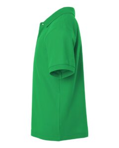 AllPro 62800Y Youth Pique Polo – Kelly Green (side)