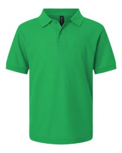 AllPro 62800Y Youth Pique Polo – Kelly Green