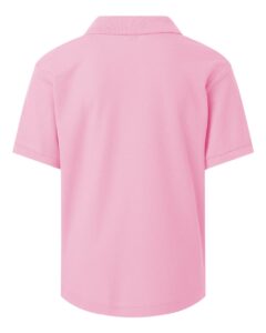 AllPro 62800Y Youth Pique Polo – Light Pink (back)