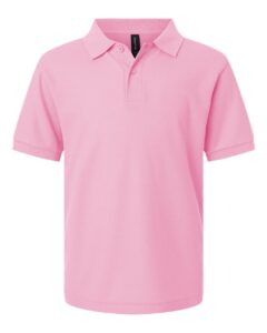 AllPro 62800Y Youth Pique Polo – Light Pink