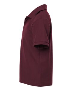 AllPro 62800Y Youth Pique Polo – Maroon (side)