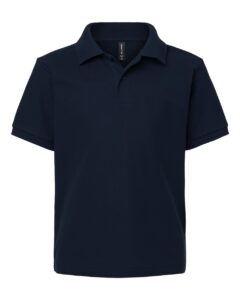 AllPro 62800Y Youth Pique Polo – Navy