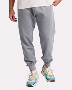 JERZEES IC50MPR Unisex Ultimate CVC Joggers – Athletic Heather (on model)