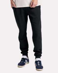JERZEES IC50MPR Unisex Ultimate CVC Joggers – Black Ink (on model)
