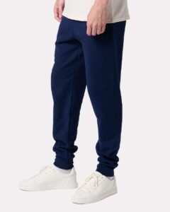 JERZEES IC50MPR Unisex Ultimate CVC Joggers – J. Navy (on model side)