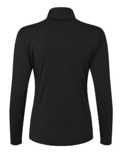 AllPro 41870L Women’s Pro-Lock Performance Quarter-Zip Pullover – Black (back)