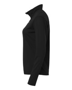 AllPro 41870L Women’s Pro-Lock Performance Quarter-Zip Pullover – Black (side)