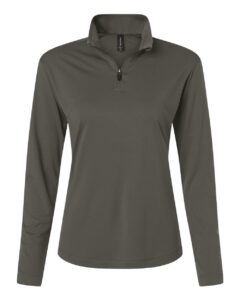AllPro 41870L Women’s Pro-Lock Performance Quarter-Zip Pullover – Charcoal