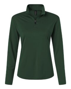 AllPro 41870L Women’s Pro-Lock Performance Quarter-Zip Pullover – Forest Green