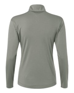 AllPro 41870L Women’s Pro-Lock Performance Quarter-Zip Pullover – Greystone (back)