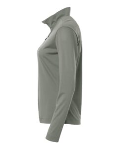 AllPro 41870L Women’s Pro-Lock Performance Quarter-Zip Pullover – Greystone (side)