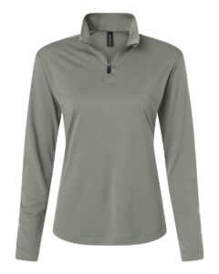 AllPro 41870L Women’s Pro-Lock Performance Quarter-Zip Pullover – Greystone
