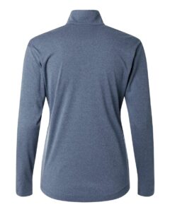 AllPro 41870L Women’s Pro-Lock Performance Quarter-Zip Pullover – Heather Navy (back)