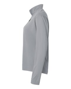 AllPro 41870L Women’s Pro-Lock Performance Quarter-Zip Pullover – Heather Steel (side)