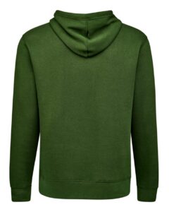 J. America 8720 Unisex BTB Fleece Hooded Sweatshirt – Forest Green (back)