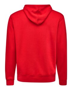J. America 8720 Unisex BTB Fleece Hooded Sweatshirt – Red (back)