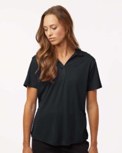 AllPro 41800L Women’s Pro-Lock Performance Polo – Black (on model)