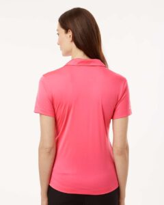 AllPro 41800L Women’s Pro-Lock Performance Polo – Bright Pink (on model back)