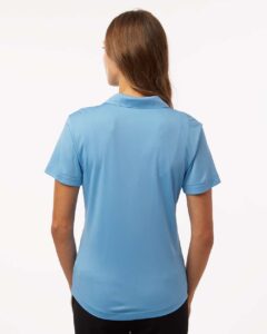 AllPro 41800L Women’s Pro-Lock Performance Polo – Carolina Blue (on model back)