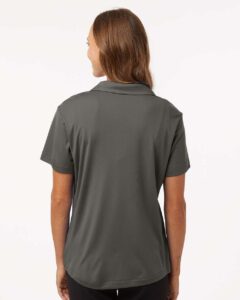 AllPro 41800L Women’s Pro-Lock Performance Polo – Charcoal (on model back)