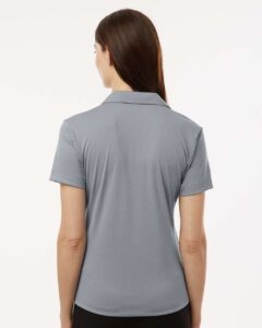 AllPro 41800L Women’s Pro-Lock Performance Polo – Heather Steel (on model back)